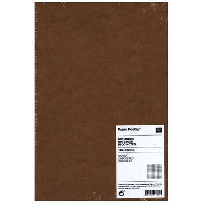 Notizbuch A5 Kraftpapier-Umschlag, kariert