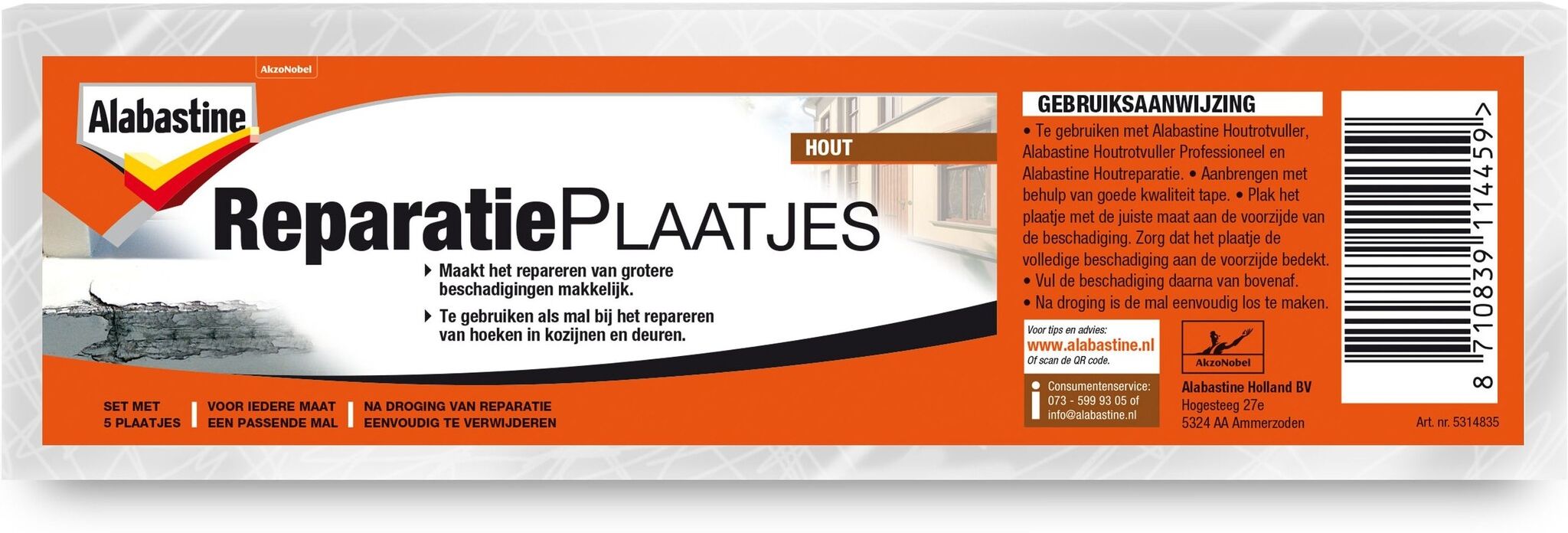 Alabastine Houtrot Reparatieplaatjes