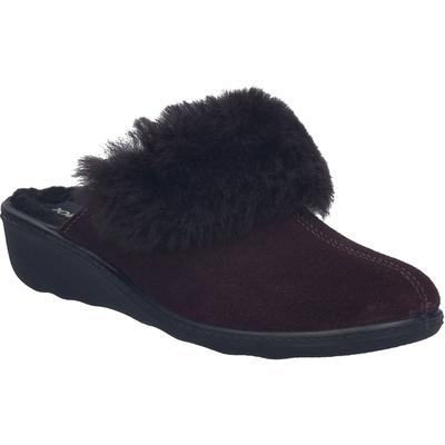 Hausschuh JOSEF SEIBEL "Avignon 306, aubergine", Damen, Gr. 42, lila (aubergine), Obermaterial: 100% Lammfell LF., Schuhe Hausschuh