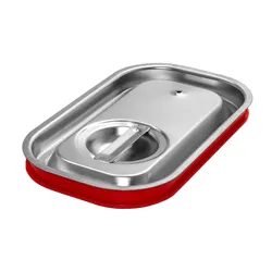 AcMax GN 1/3 Deckel Gastronormbehälter Silikon Abdeckung GN-Behälter Edelstahl