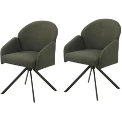 Tchibo - 2 Hela Armlehnenstühle »Holly« - 56,5x61x84cm - grün -