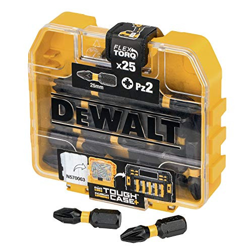 DeWALT DT70556T-QZ FlexTorq PZ2 Schroefbits in Tough Case, 25 stuks, 25 mm