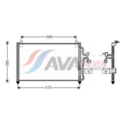 AVA CLEVER CHOICE Kondensator, Klimaanlage DW5013 für DAEWOO