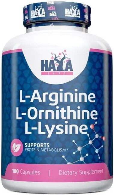 Haya Labs L-Arginina L-Ornitina L-Lisina 100 Caps
