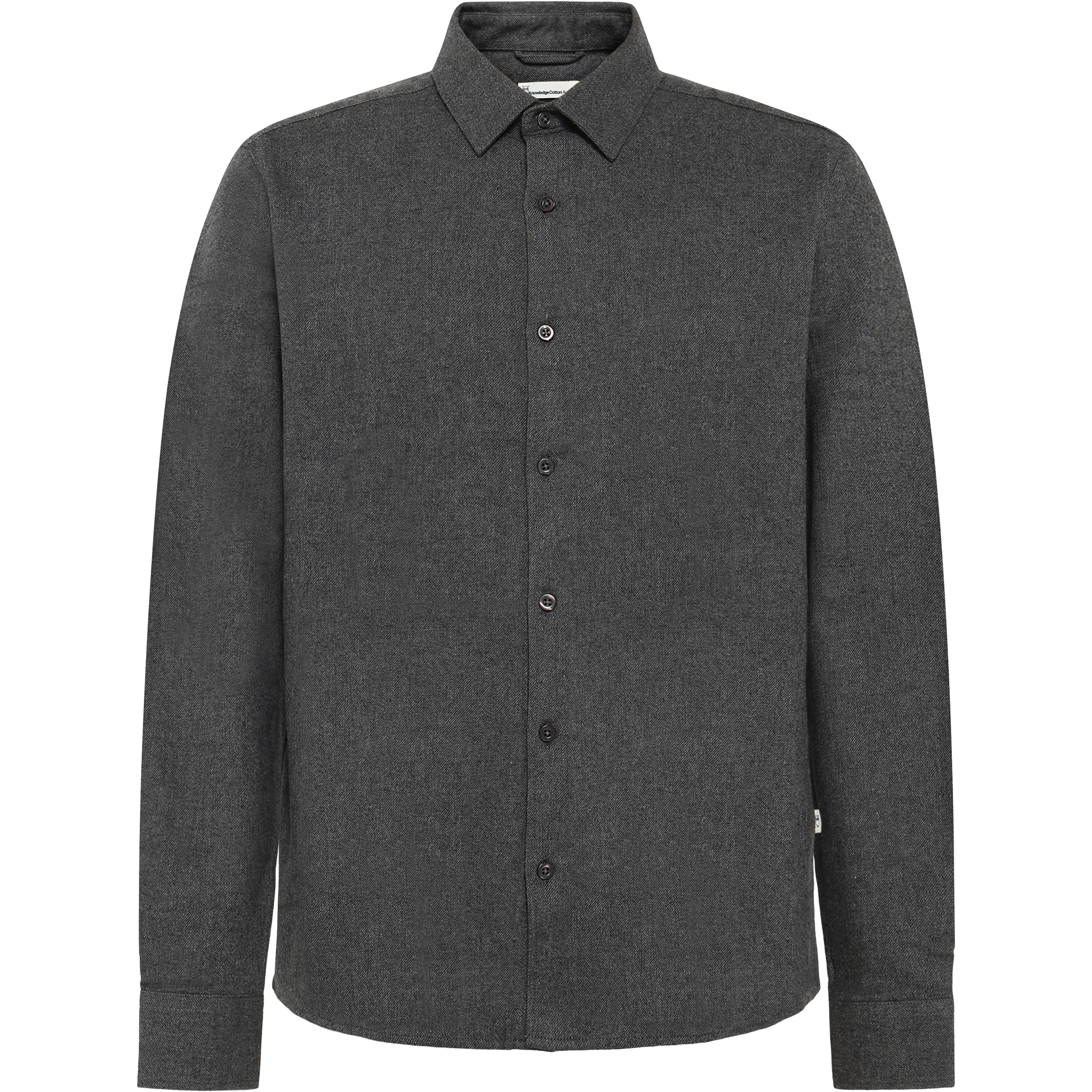 KnowledgeCotton Apparel Dune Regular Flannel Herren Hemden grau Größe S Lifestyle Hautfreundlich
