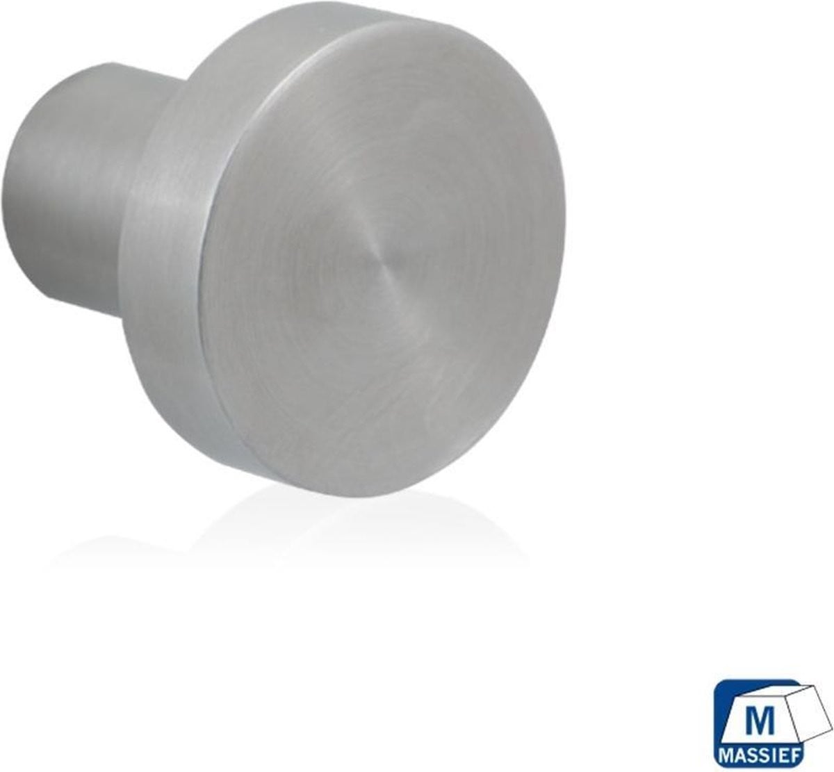 GPF bouwbeslag Meubelknop rond RVS 35x32mm