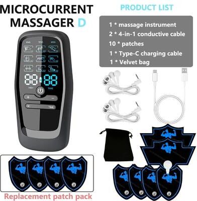 Inspired Living Electric Muscle Stimulator & TENS EMS Therapy Device 9 Mode Digital Physiotherapy Pulse Stimulator d