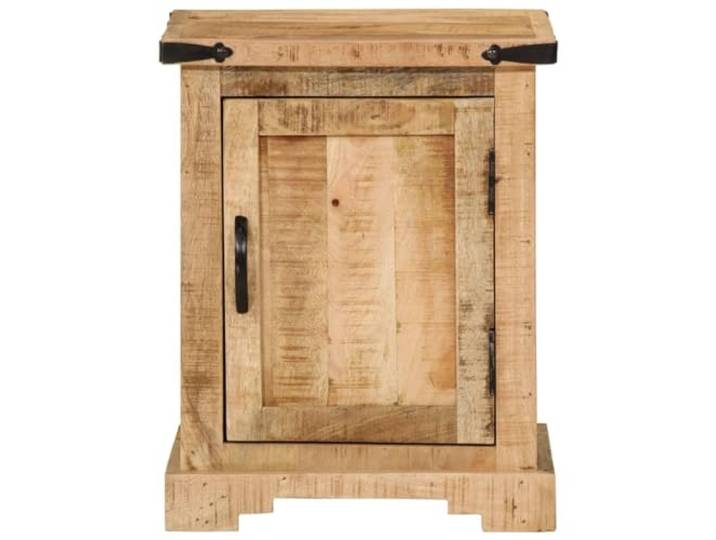 Nachttisch Braun 40 x 35 x 50 cm aus massivem Mangoholz natürlichem Massives Mangoholz mit natürlichem Finish, Holzwerkstoff-Anteile, reichlich Stauraum, stabile Tischplatte, fürs Schlafzimmer