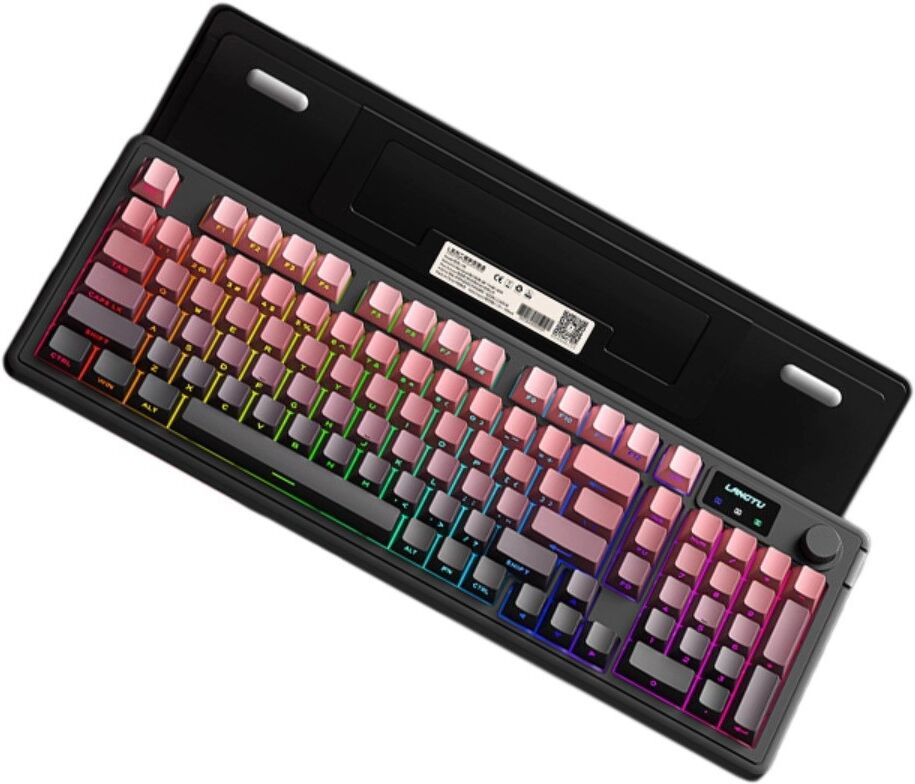 INF Slim Laptop-Membrantastatur — 98-Tasten Kompaktes Layout, RGB-Hintergrundbeleuchtung, Leise Silikonpolster Schwarz