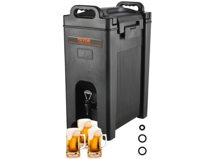 VEVOR Distributeur de Boissons Isotherme 19 L Distributeur d’Eau Chaude et Froide Non Électrique Conservation 10 H Conteneur Isotherme avec Robinet Portable LDPE Alimentaire pour Camping Restauration
