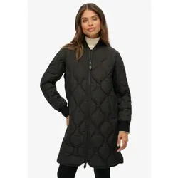 Superdry für Damen. W5011932A Lange gesteppte Innenjacke schwarz (XS), Lässig, Polyester