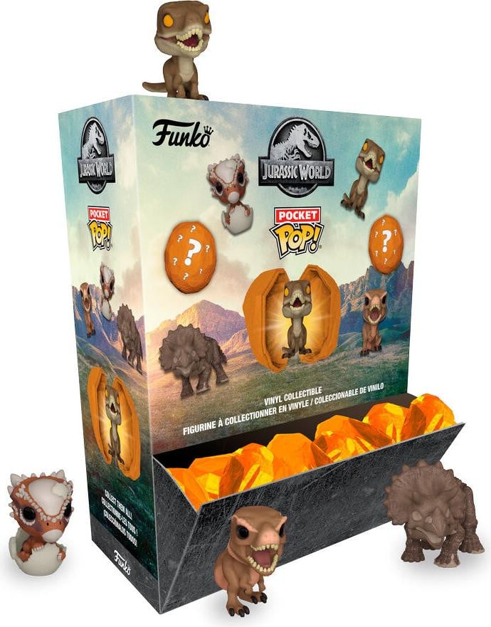 Funko POP Pocket Jurassic World Mix Figurines, Amber, Jurassic Park, Willekeurig