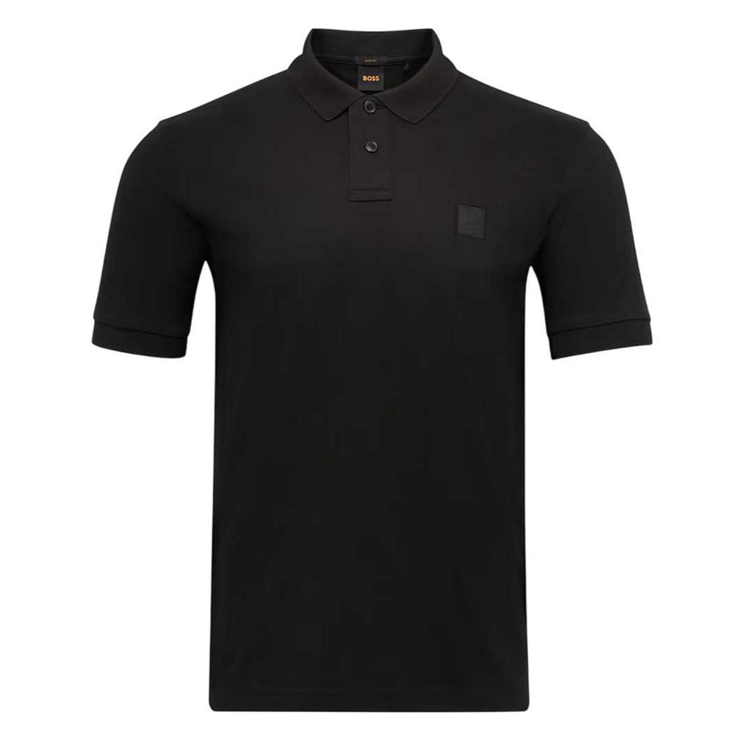Boss Heren Passenger Box Logo Poloshirt (Zwart)