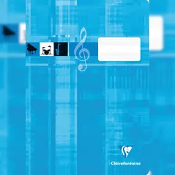 Clairefontaine 25x Notenheft Clairefontaine, DIN A4, 8 Blatt, 90g, Notenlinien - Hellblau 31014C