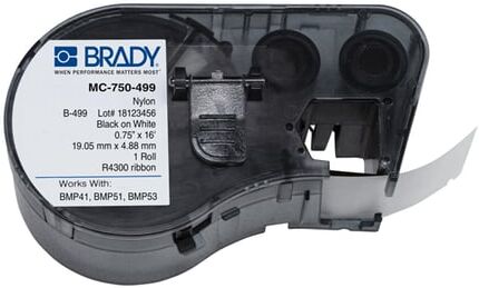 Brady MC-750-499 Etiquetas de nylon de 19,05 mm x 4,88 m