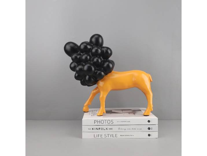 Sculptures d'animaux abstraites en résine, artisanat, Imitation de chien bulle de dessin animé, ornements décoratifs, accessoires de décoration pour la maison