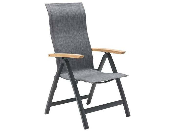 OUTLIV. Davos Klappsessel Aluminium/Textilene Dunkelgrau