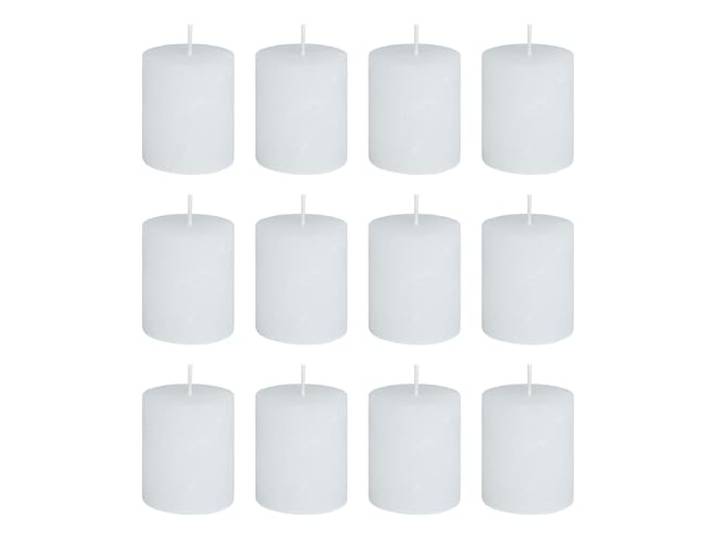 BUTLERS 12er Set Stumpenkerzen Paraffin - RUSTIC - lange Brenndauer