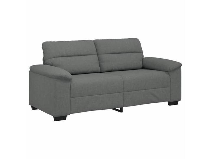 908757& Canapé à 2 places - gris foncé 140 cm tissu - L182 x P81 x H84 cm