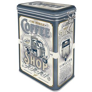 Nostalgic-Art Kaffeedose Ape Coffee Shop, aus Metall, luftdicht, mit Bügelverschluss, mit Motiv, eckig, 1,3 Liter