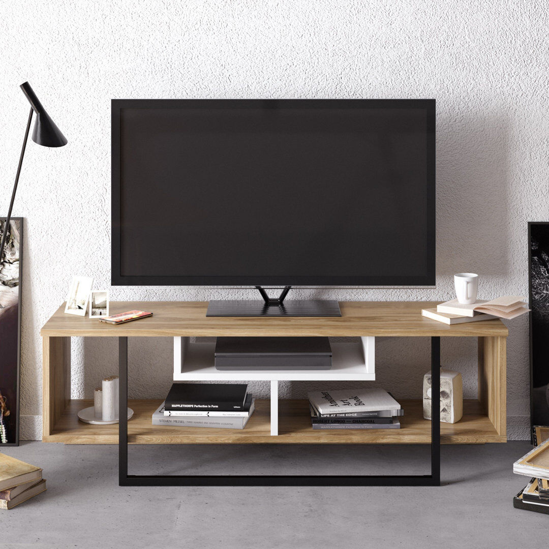 Wade Logan Aldean TV Stand for TVs up to 50" White/Oud Oak 50"