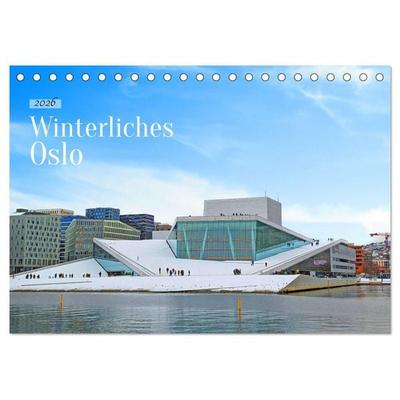 Winterliches Oslo (Tischkalender 2026 DIN A5 quer), CALVENDO Monatskalender