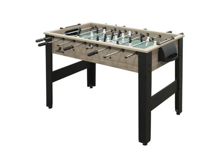 Babyfoot avec 2 balles et compteur de points, chêne/noir