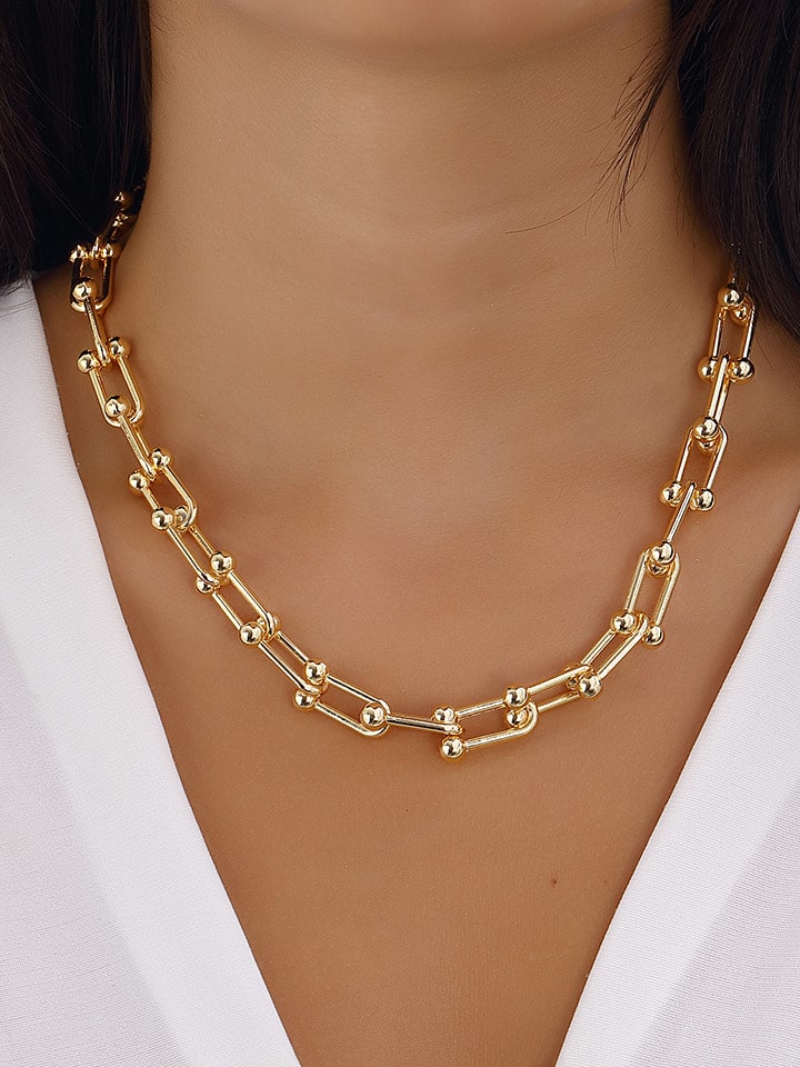 Nakkash Vergold. Halskette - (L)42 cm - onesize