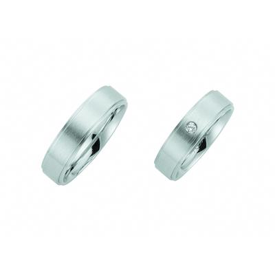 Partnerring ADELIA´S "Damen Edelstahl Freundschaftsring" Gr. 52, silber, Fingerringe, Damen, 52, Edelstahl, Edelstahlschmuck für Damen
