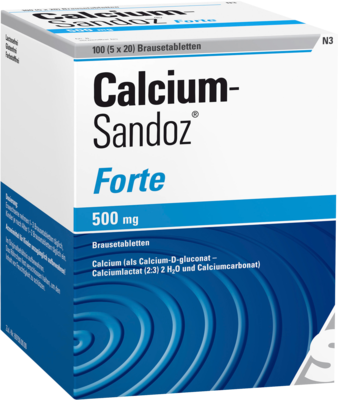 Hexal AG CALCIUM SANDOZ forte Brausetabletten 5X20 St 00169650