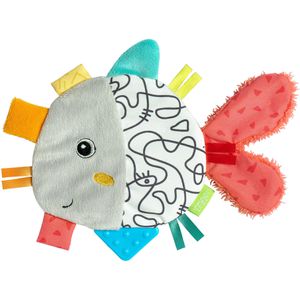 Fehn Motorikspielzeug 049084, Knister-Fisch, Aktivitätsspielzeug aus Stoff, ab 0 Monate