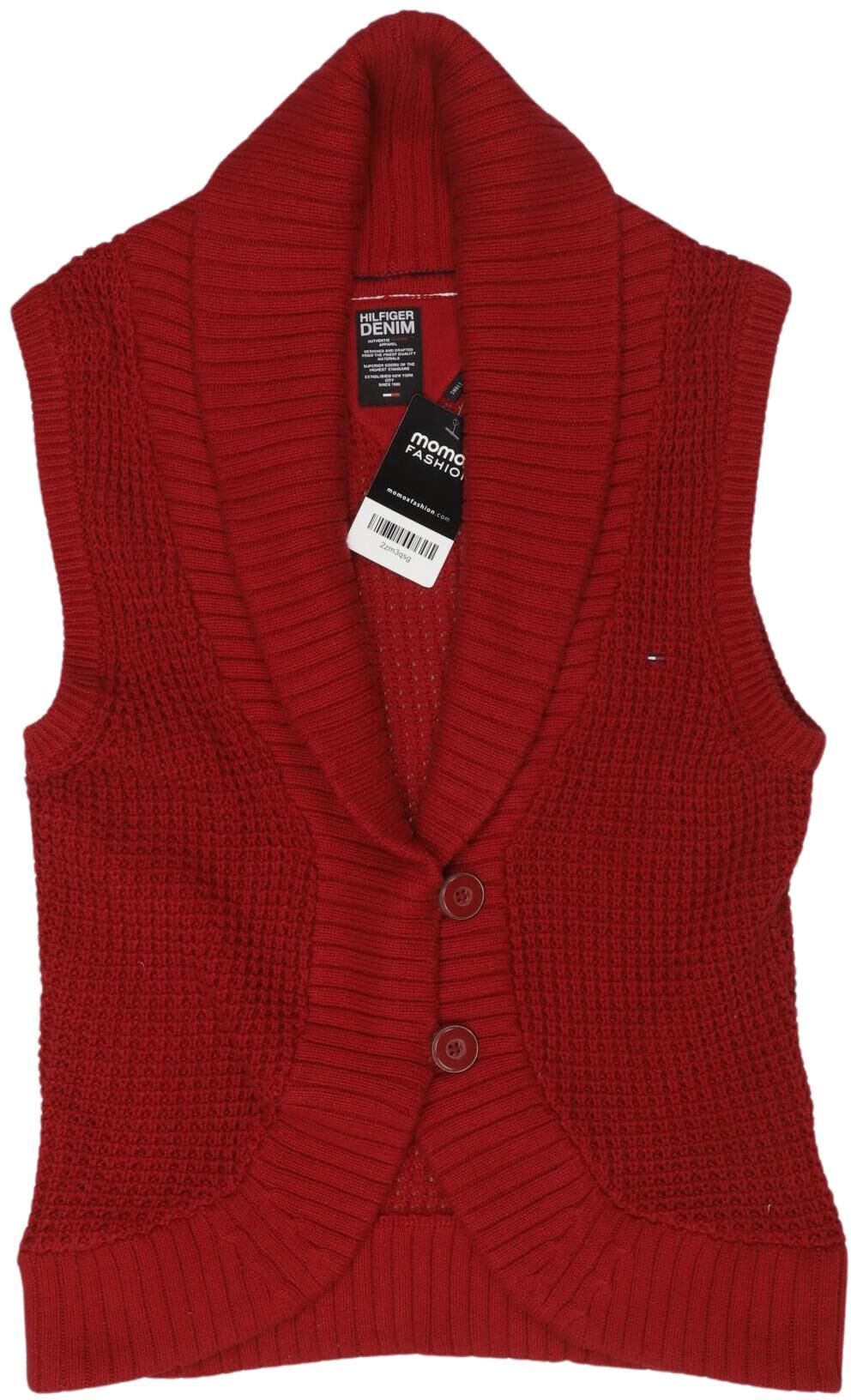 Tommy Hilfiger Damen Weste, Rot, Gr. S, Baumwolle - Second Hand