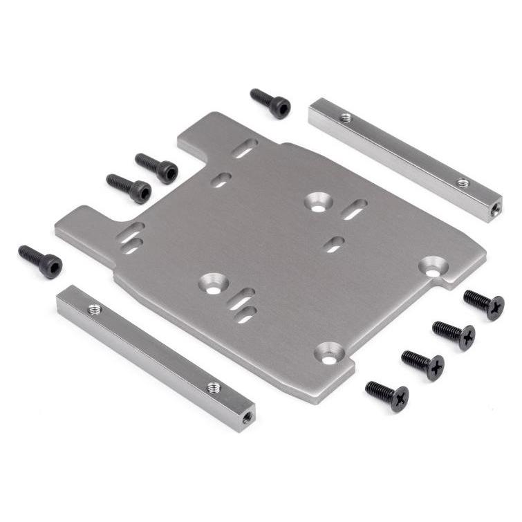 HPI MOTOR PLATE (GRAY/4MM) (115354)