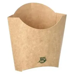 Papstar Pommes-Frites-Schütte "pure" "100% Fair" klein, Einwegbehälter, Braun
