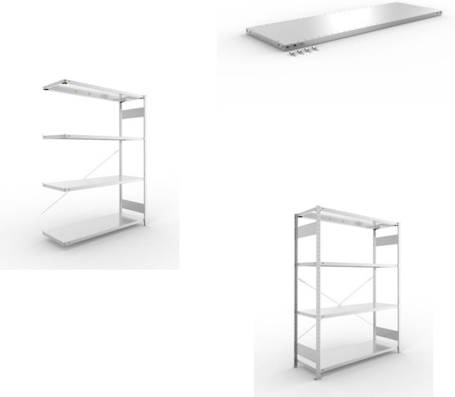 Set META-Regalbau GmbH& Co. KG S3 CLIP 200 AR 2000x1500x500 mm in verzinkt...
