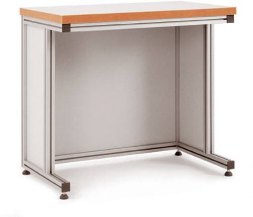 Manuflex ZB8033 Sichtblenden extra zu ALU Pulttisch für stehende Tätigkeiten, für BxT = 1500 x 600mm