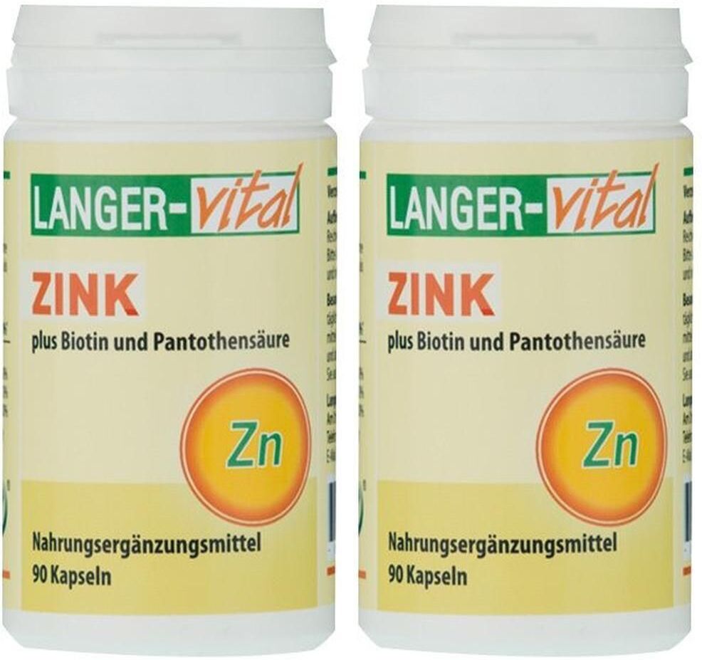 LANGER-vital ZINK+VIT.B5+Biotin Kapseln 2x 2x90 St