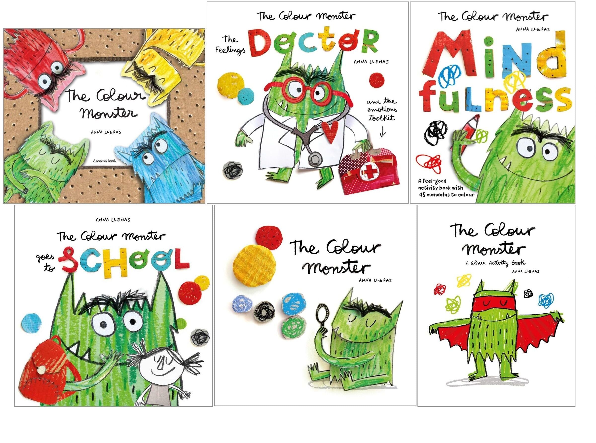 Templar Books Anna Llenas The Colour Monster Collection 6 Books Set (The Colour Monster, A Colour Activity Book, Goes to School, The Colour Monster Pop-Up,The Colou