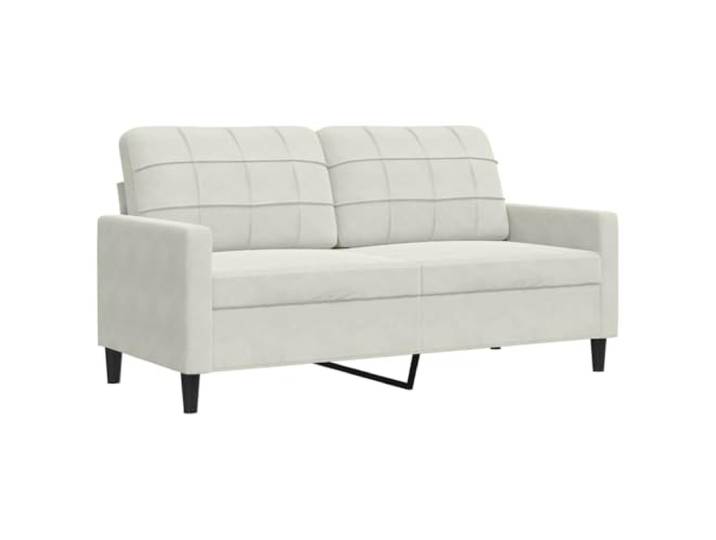 Makastle 2 Sitzer Sofa Couch Creme 140 cm Samt