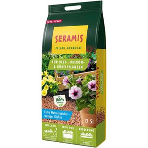 Seramis Pflanzsubstrat Pflanz-Granulat, 12,5 Liter, für Außen- und Kübelpflanzen, mit Dünger