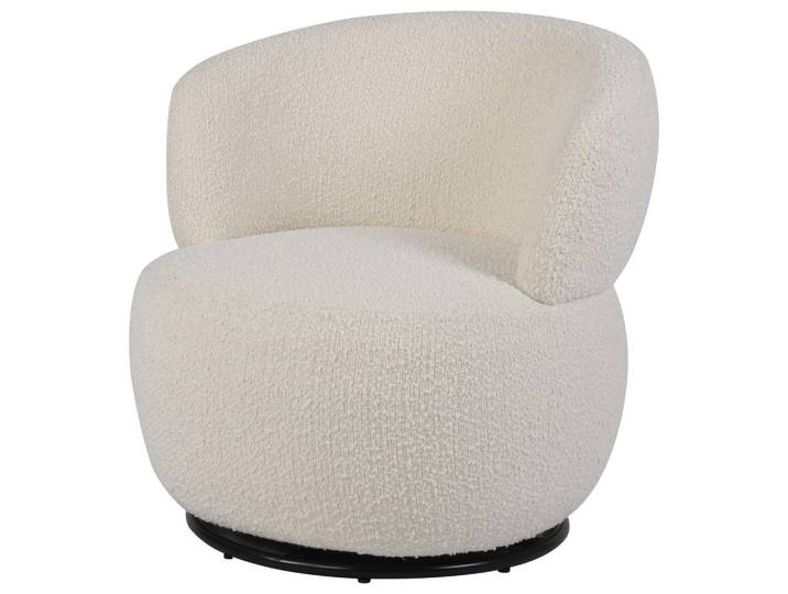 Xora Sessel, Weiss, Metall, Textil, 73.5x72.5x71.5 cm, Sitzfläche 360° drehbar, Wohnzimmer, Sessel, Sessel