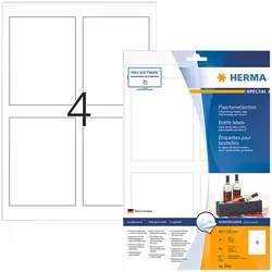 Herma 40er-Pack permanent haftende Etiketten für Flaschen »8882« weiß