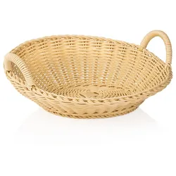 WAS Germany - Brötchenschütte mit Griff WEAVER PRO Systemkörbe, Ø 36,5 cm, Höhe 12/6,5 cm, hellbeige, Polypropylen