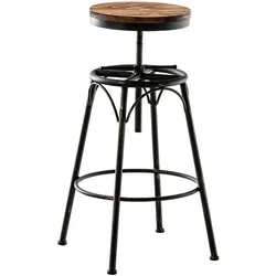 TPFLiving Barhocker Bean Holzsitz Gestell Bronze