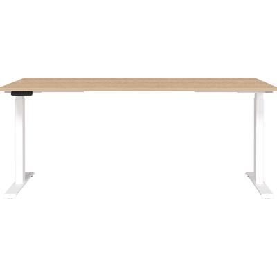 Schreibtisch GERMANIA "Jet", lindberg, eiche, nachbildung, weiß, weiß, lindberg, eiche, nachbildung, B:180cm H:72cm T:80cm, Tische, Schreibtisch