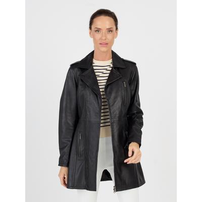 Ledermantel JCC "31020128", Damen, Gr. 46, schwarz, Obermaterial: 100% Lammleder. Futter: 100% Polyester, Mäntel