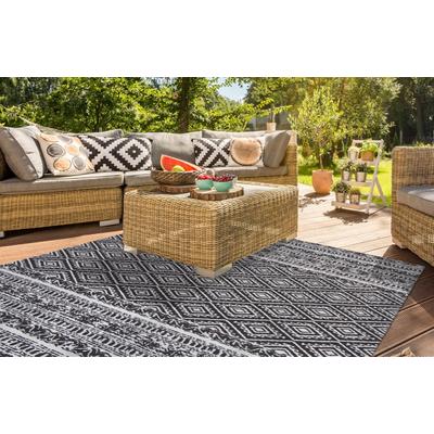 Teppich KAYOOM "Sunny 110", schwarz, B:80cm H:8mm L:150cm, Polyester, Teppiche, Teppich, Besonders pflegeleicht. Im Innen- und Außenbereich verwendbar.