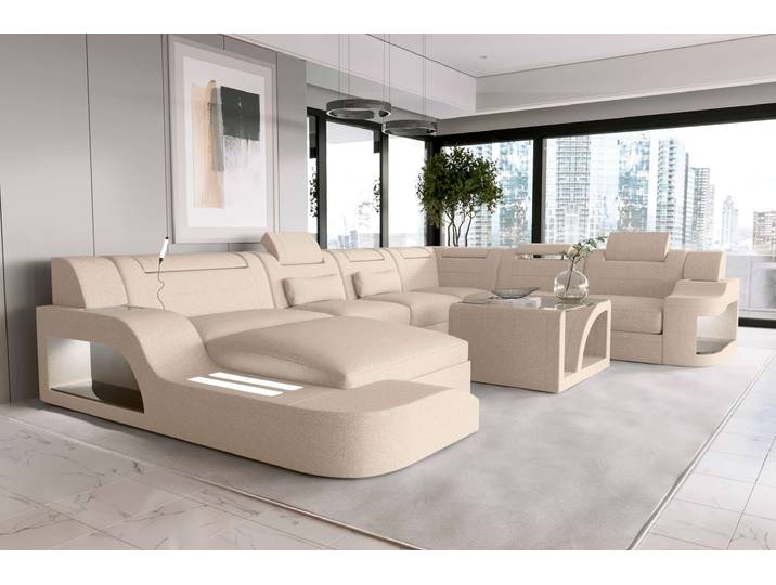 XXL Wohnlandschaft Palermo Stoffsofa