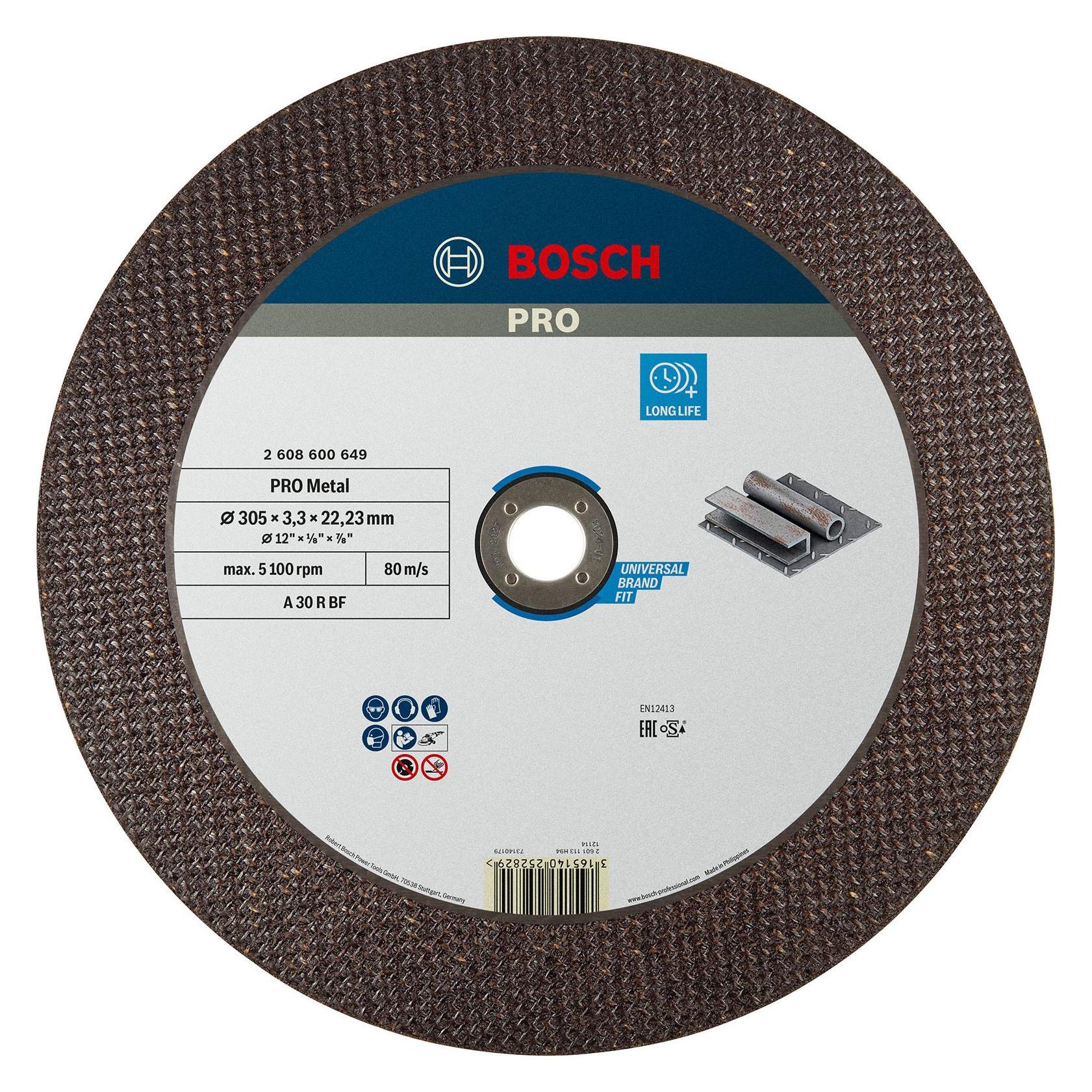 Bosch Professional Zubehör PRO Metal Trennscheibe, 300 x 3,2 x 22,23 mm (2608600649)