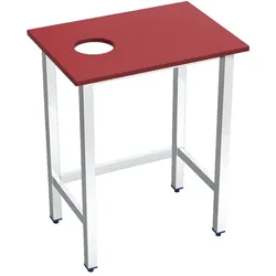 EURAST - Fleischschneidetisch rote farbe mit loch - 700x500x850 mm - 10404470
